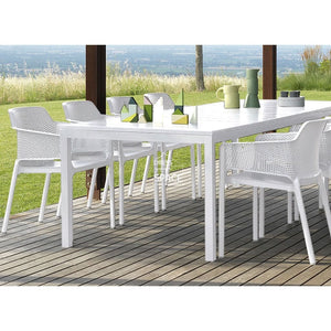 Rio Resin - Net Dining Set (White) - Outdoor Dining Set - Nardi