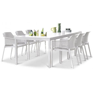 Rio Resin - Net Dining Set (White) - Outdoor Dining Set - Nardi