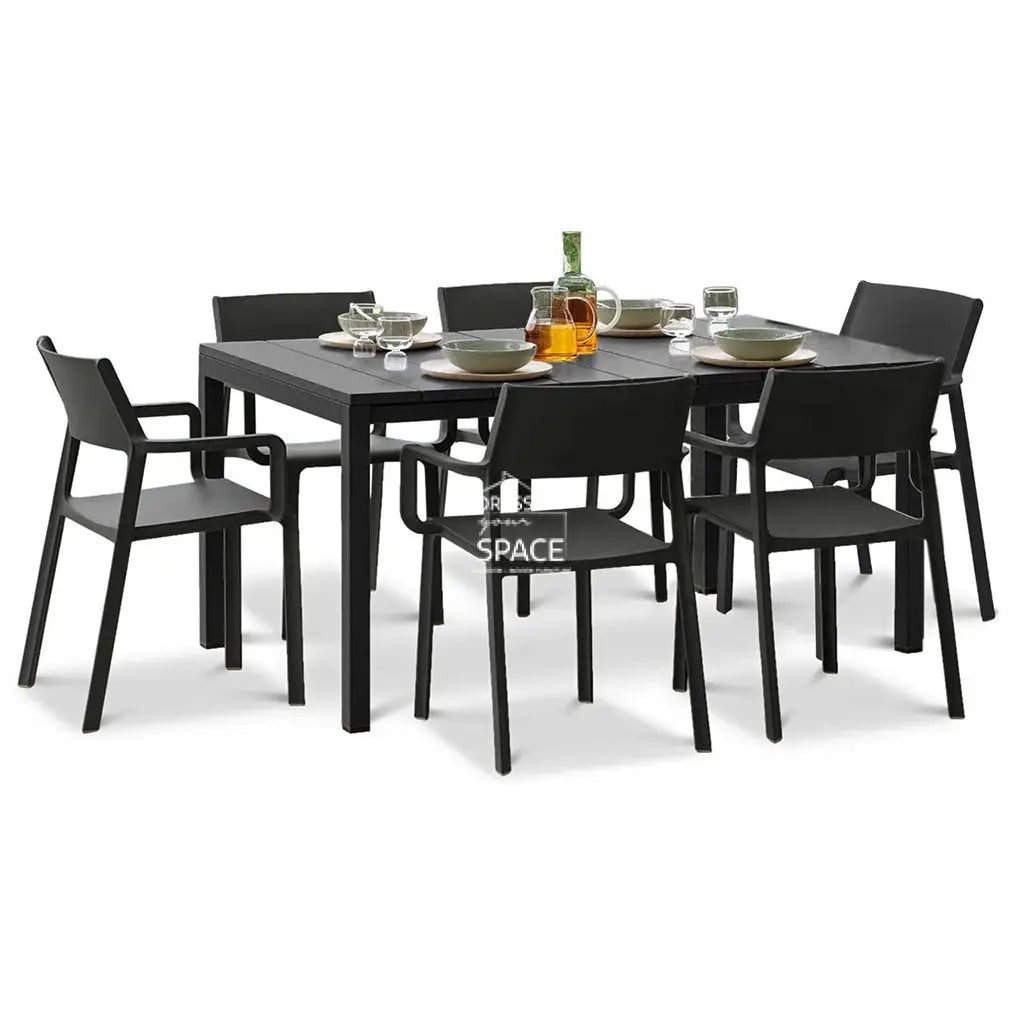 Rio Resin Top - Trill Set (Anthracite) - Outdoor Dining Set - Nardi