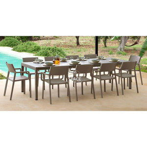 Rio Resin Top - Trill Set (Taupe) - Outdoor Dining Set - Nardi