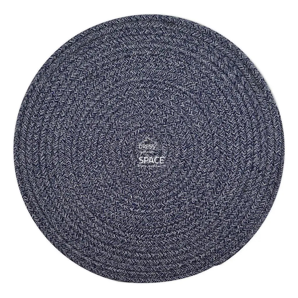Round Woven Cotton Placemat - Blue White - Placemat - DYS Homewares