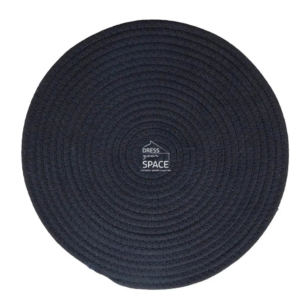 Round Woven Cotton Placemat - Navy Blue - Placemat - DYS Homewares