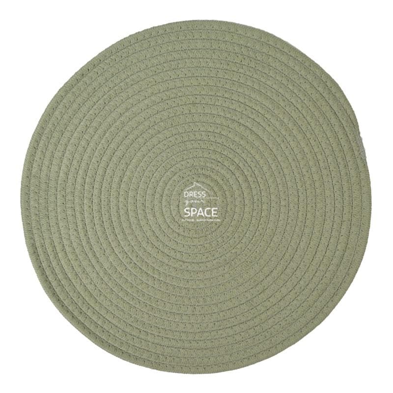 Round Woven Cotton Placemat - Steel - Placemat - DYS Indoor