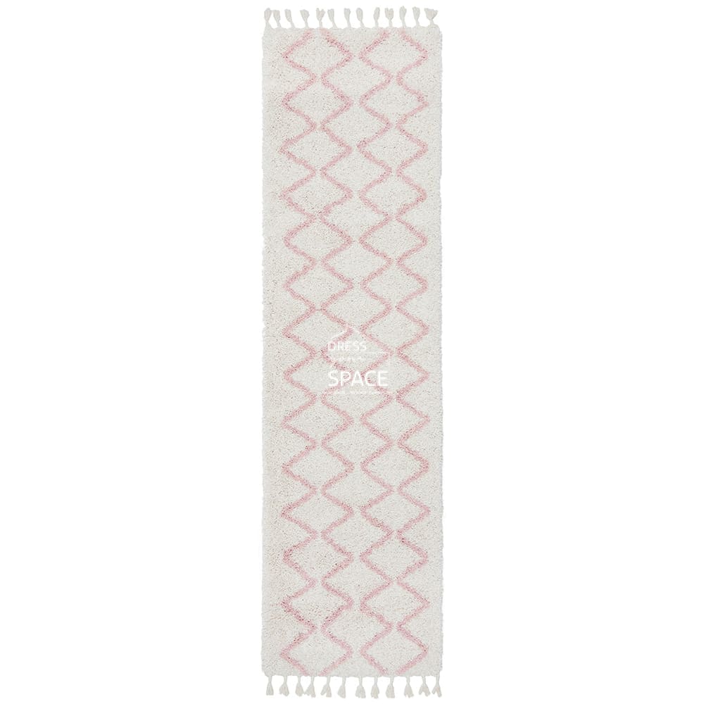 Saffron 11 Pink Runner Rug - Indoor Hallway Runner - Rug Culture