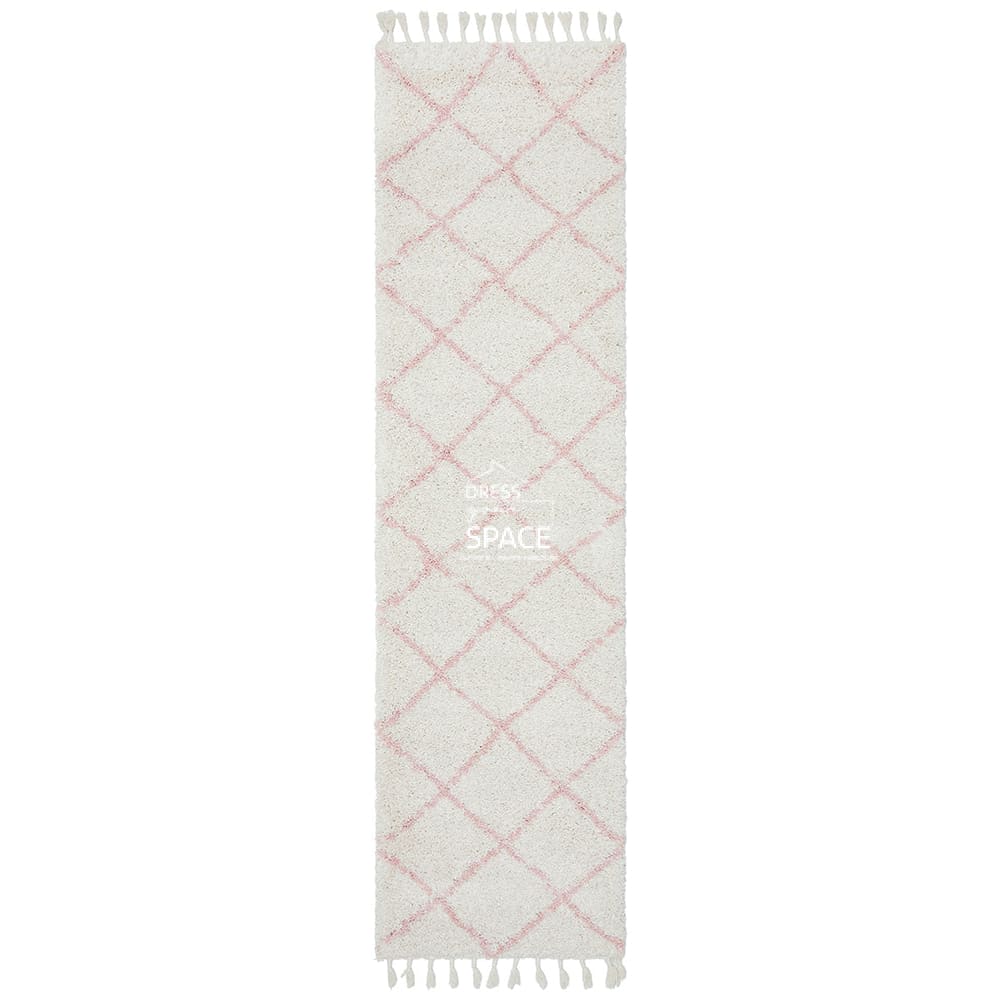 Saffron 22 Pink Runner Rug - Indoor Hallway Runner - Rug Culture