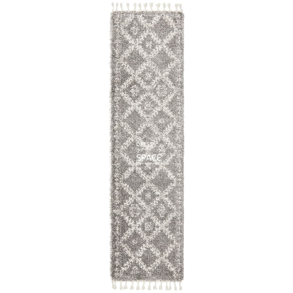 Saffron 33 Silver Runner Rug - Indoor Hallway Runner - Rug Culture