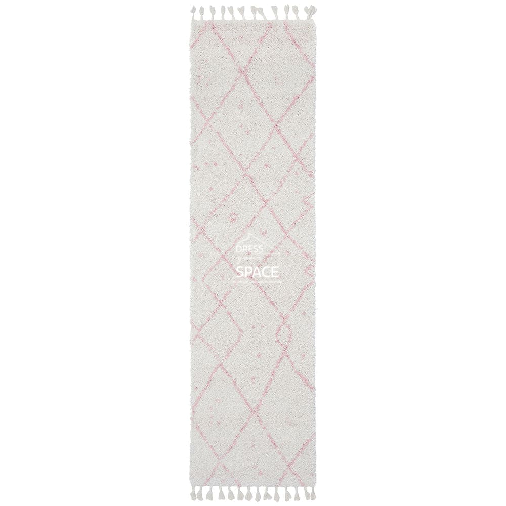 Saffron 44 Pink Runner Rug - Indoor Hallway Runner - Rug Culture