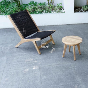 Salem 3 Piece Teak Set - Black - Outdoor Lounge Chair - DYS Outdoor
