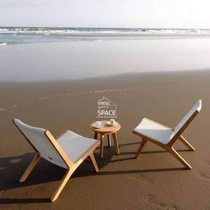 Salem 3 Piece Teak Set - Fantasy White - Outdoor Lounge Chair - DYS Outdoor