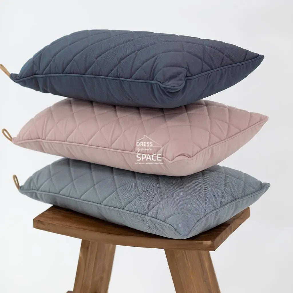 San Fran Rect. Quilted Cushion - Metallic - Outdoor Cushion - Lifestyle Garden