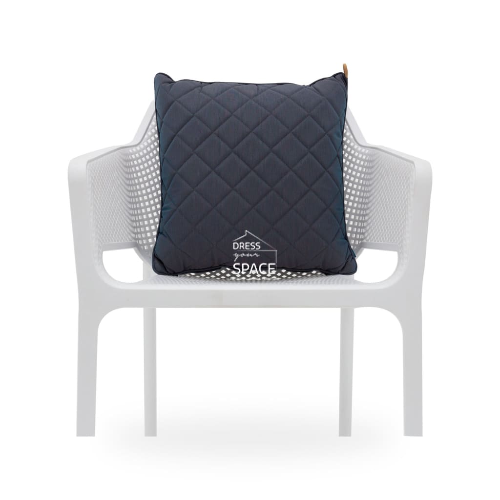 San Fran Sq. Quilted Cushion - Metallic - Outdoor Cushion - Lifestyle Garden
