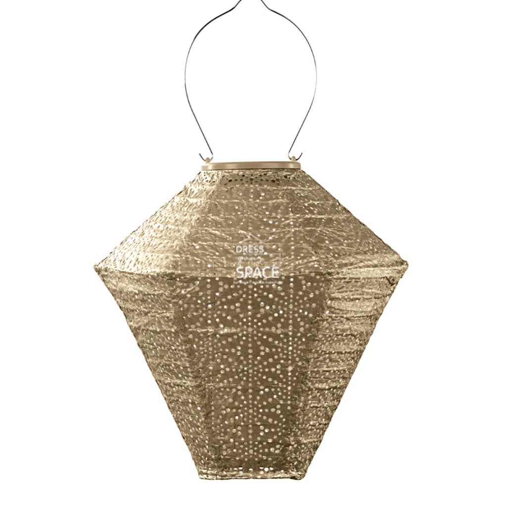 Sashiko Diamond 28 - Gold - Solar Lantern - Outdoor Lighting - Lumiz
