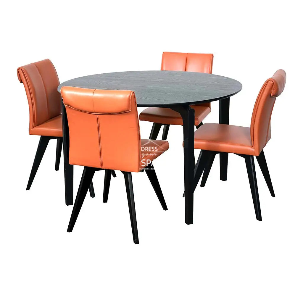 Scandi Round Dining Table - Black - Indoor Table - DYS Indoor