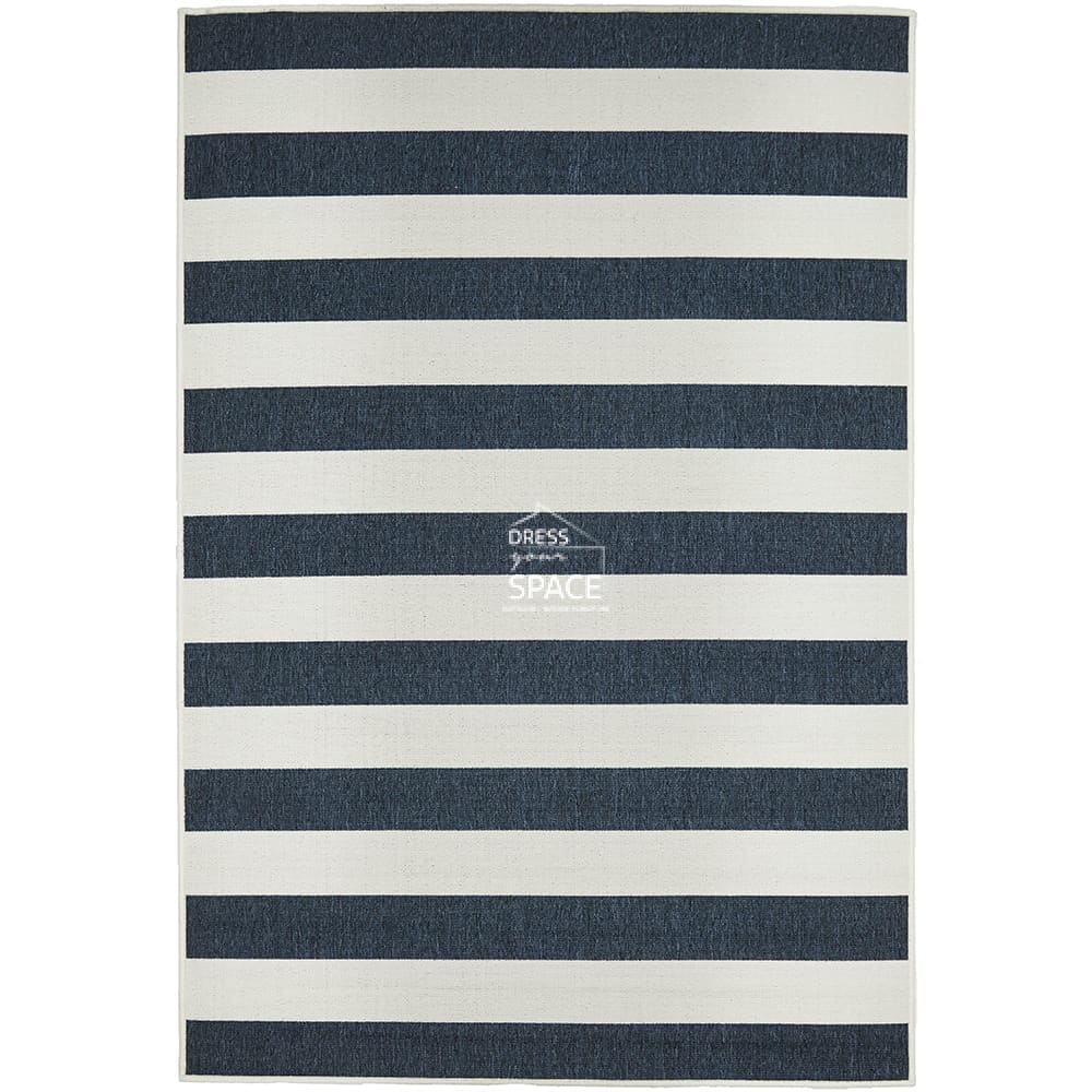 Seaside 4444 Navy White Rug - Outdoor Rug - Rug Culture