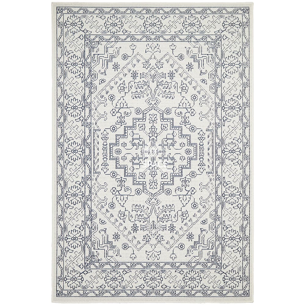 Seaside 5555 White Rug - Outdoor Rug - Rug Culture
