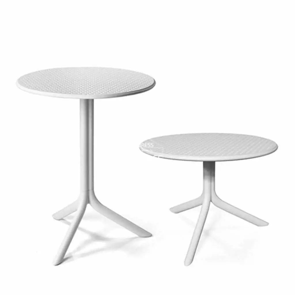 Step Adjustable Table - White - Outdoor Cafe Table - Nardi