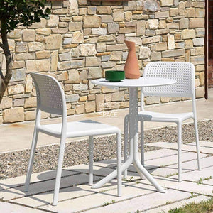 Step Adjustable Table - White - Outdoor Cafe Table - Nardi