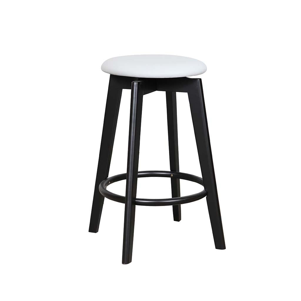 Tait Counter Stool - Black Frame / White PU Seat - Indoor Counter Stool - DYS Indoor