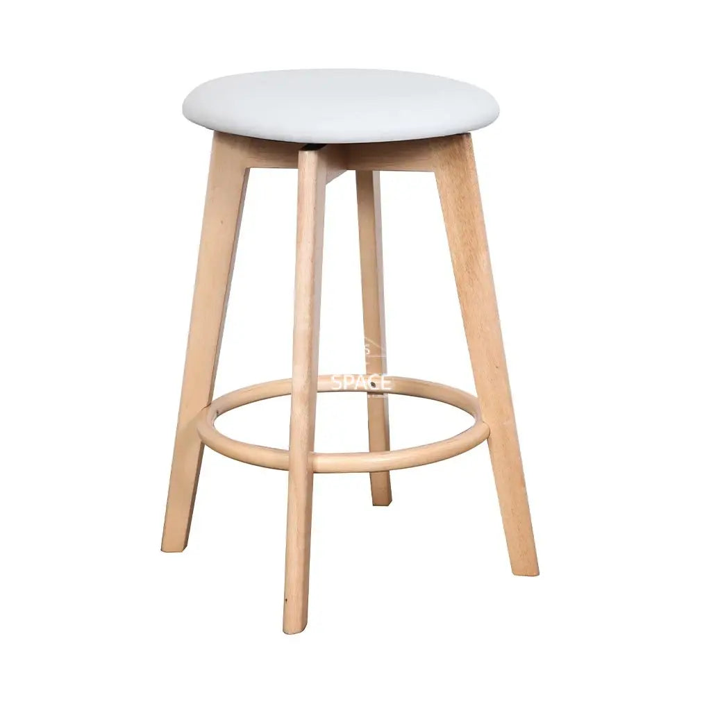 Tait Stool - Natural/White PU - Indoor Counter Stool - DYS Indoor