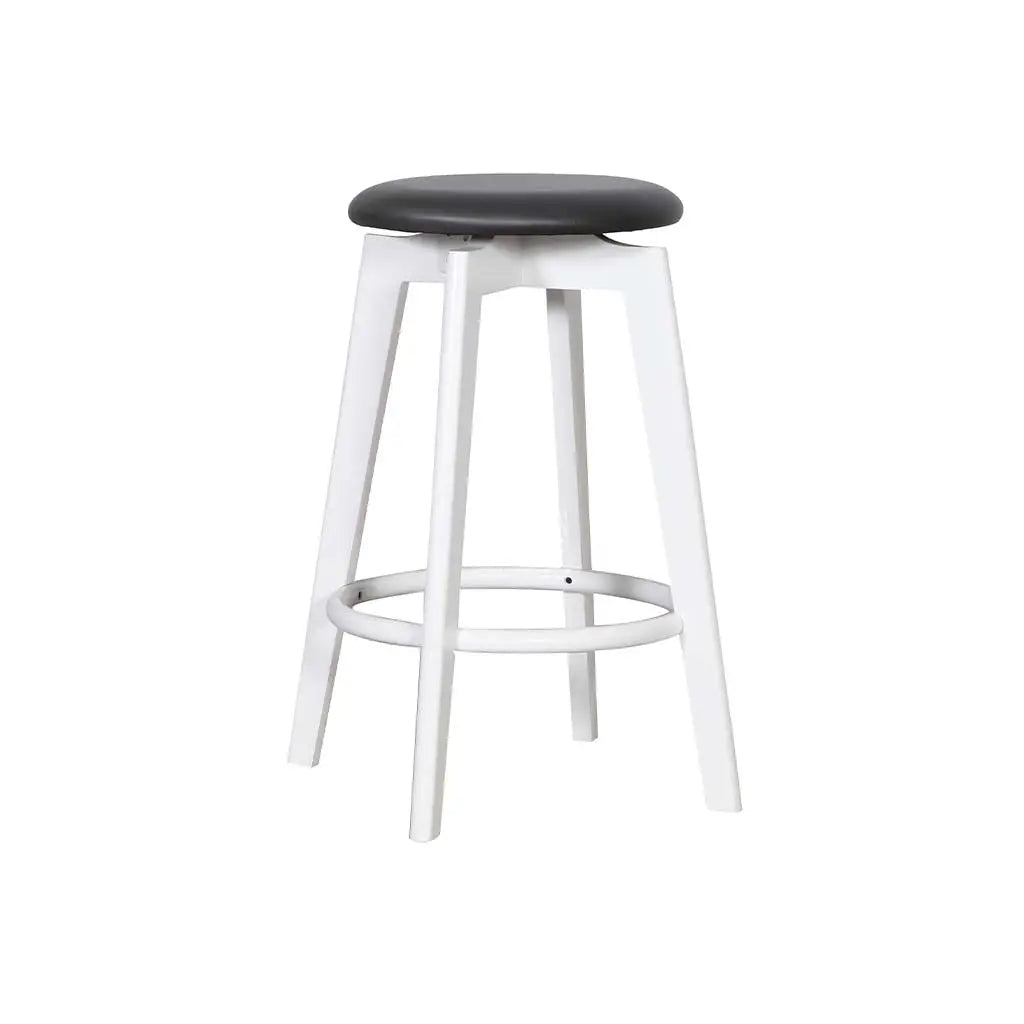 Tait Counter Stool - White Frame / Black PU Seat - Indoor Counter Stool - DYS Indoor