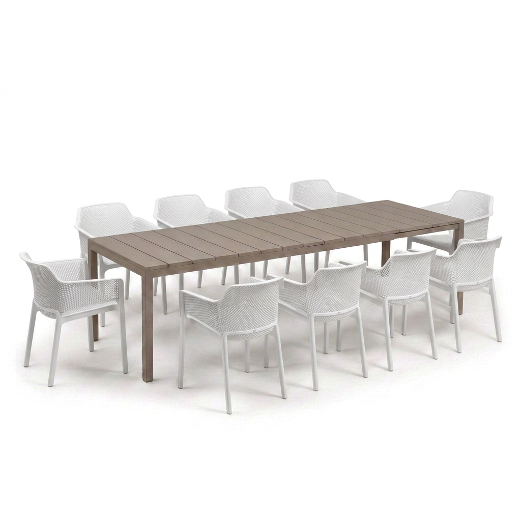 Eight-chair setting in white