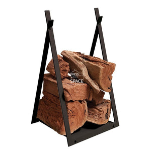 Tom Horn - Black - Log Rack - Wood Log Holder - DYS Fireplace Accessories