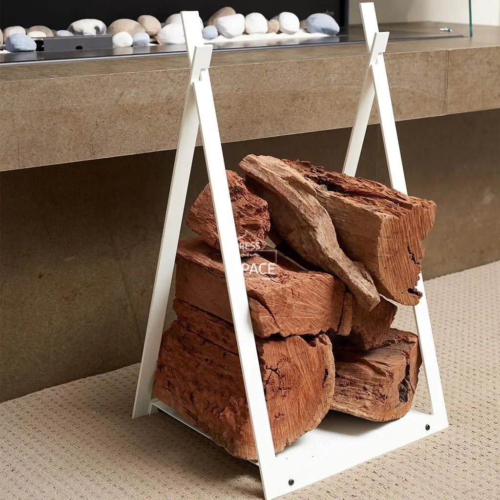 Tom Horn - White - Log Rack - FLOOR MODEL ONLY - PICKUP ONLY. - Wood Log Holder - DYS Fireplace Accessories