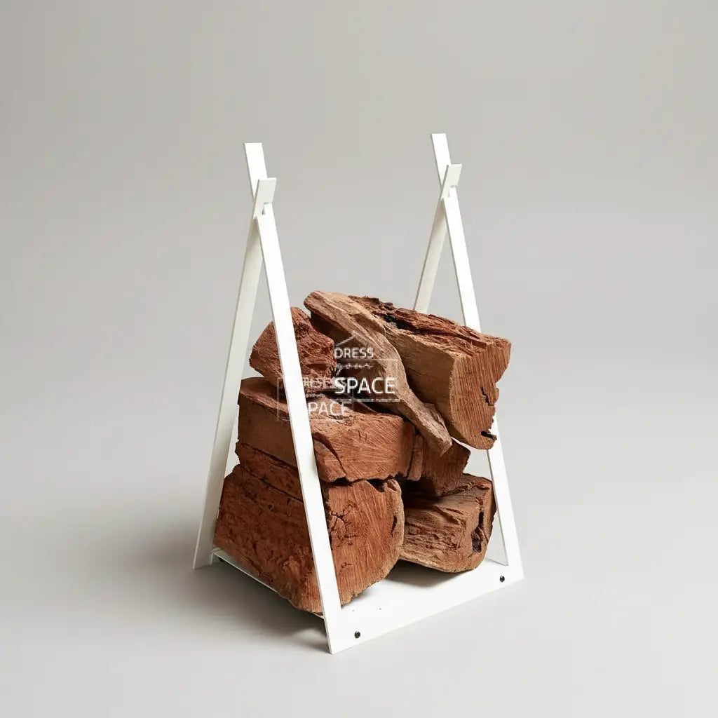 Tom Horn - White - Log Rack - FLOOR MODEL ONLY - PICKUP ONLY. - Wood Log Holder - DYS Fireplace Accessories