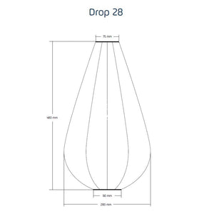 Topaze Drop 28 - Dark Grey Solar Lantern Outdoor Lighting Lumiz