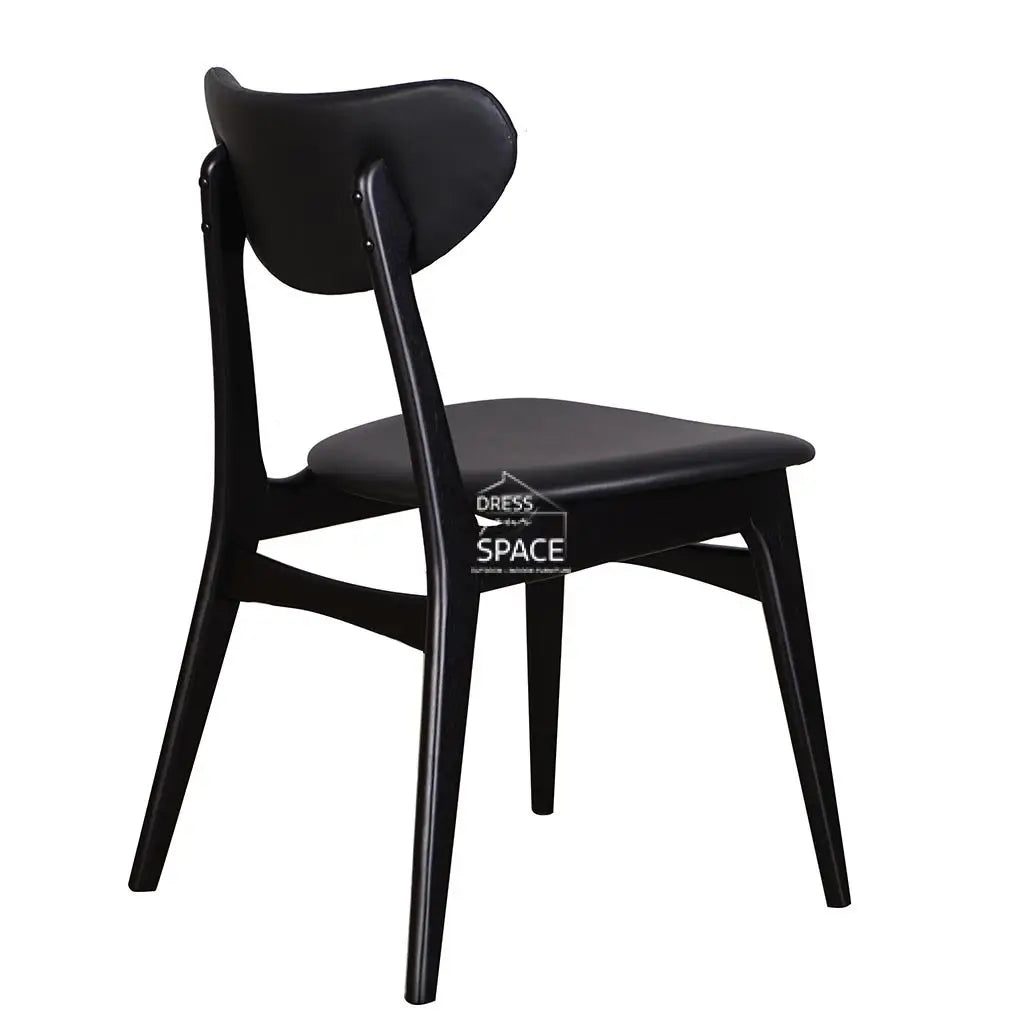 Valentina Chair - Black/Black PU - Indoor Dining Chair - DYS Indoor
