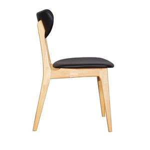 Valentina Chair - Natural/Black PU - Indoor Dining Chair - DYS Indoor