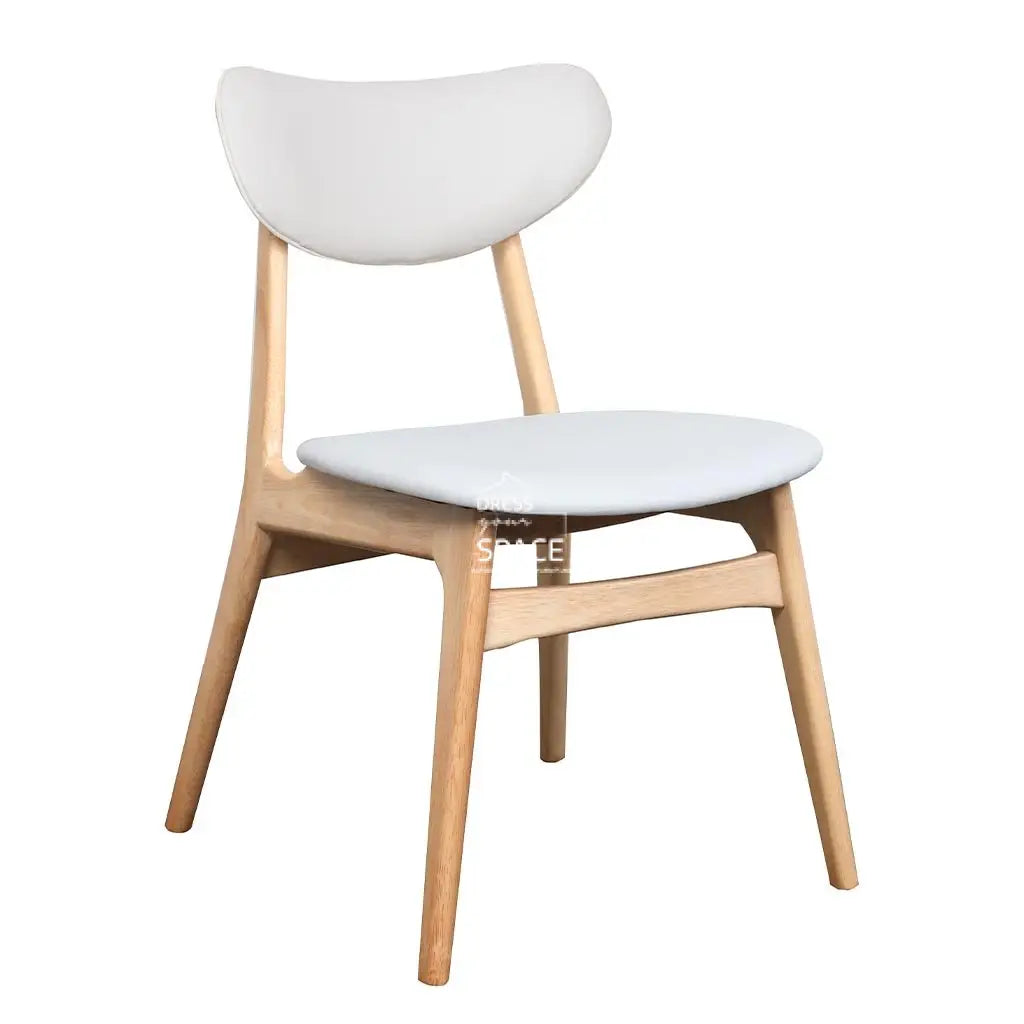 Valentina Chair - Natural/White PU - Indoor Dining Chair - DYS Indoor
