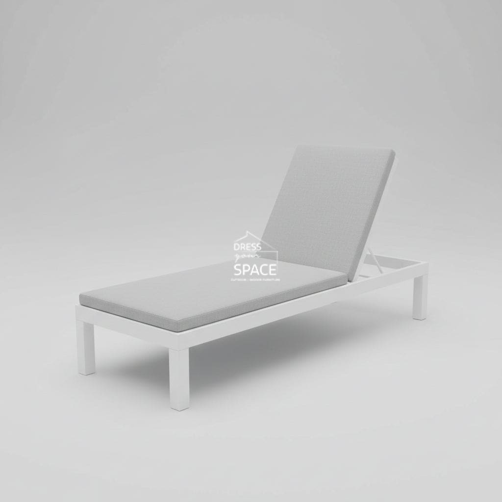 Vasco Pool Lounger - White - Outdoor Sunlounger - DYS Outdoor
