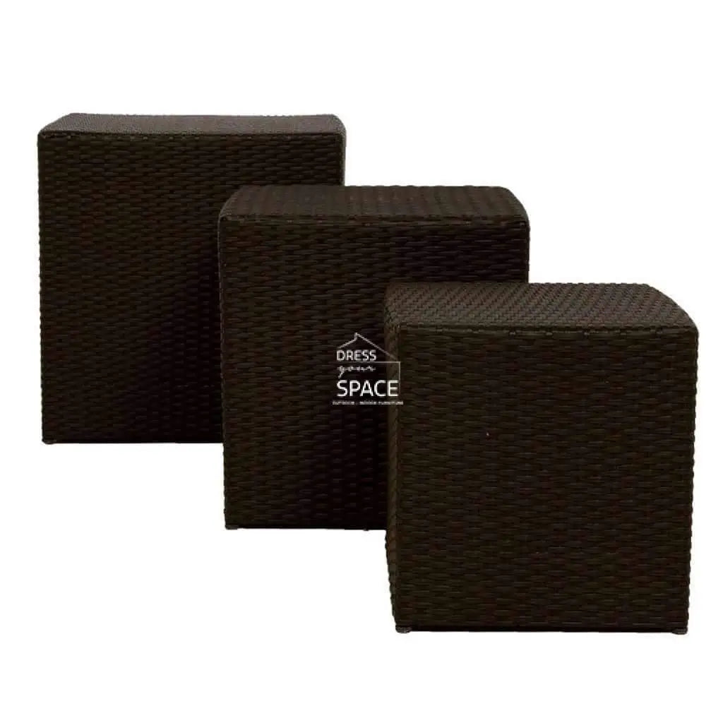 Wicker Nested Tables (Set Of 3) - Outdoor Side Table - DYS Outdoor