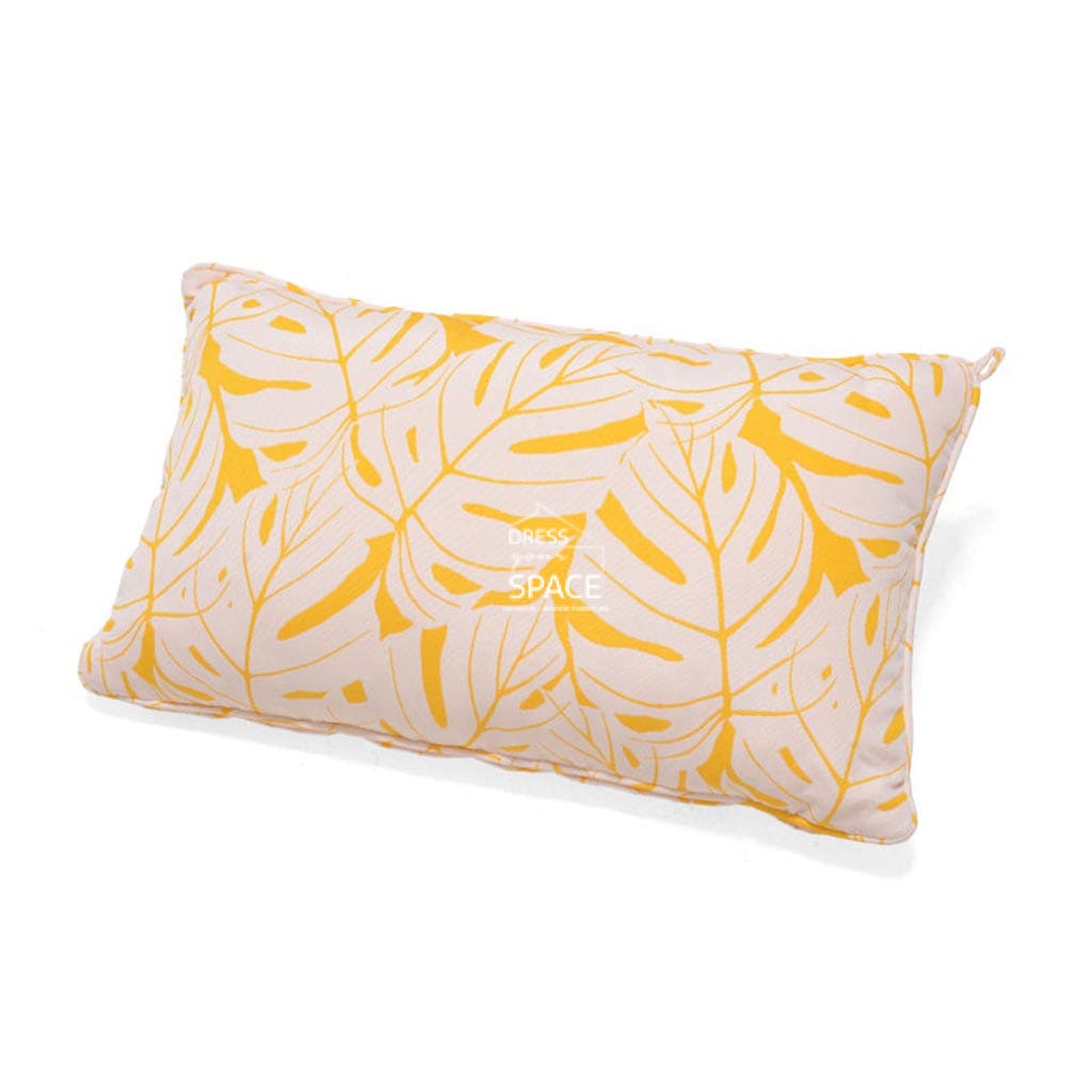 Yellow Leaves Outdoor Cushion - 60 x 35cm - Outdoor Cushion - Lifestyle Garden