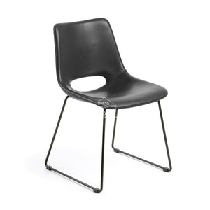 Ziggy Chair - Black PU - Indoor Dining Chair - La Forma