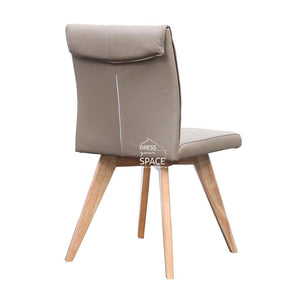 Carmen Chair - Natural/Mocha Leather - Indoor Dining Chair - DYS Indoor