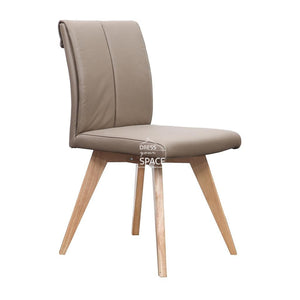 Carmen Chair - Natural/Mocha Leather - Indoor Dining Chair - DYS Indoor