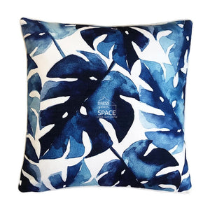Daydream Leaf Cushion - Navy - Outdoor Cushion - Zaab