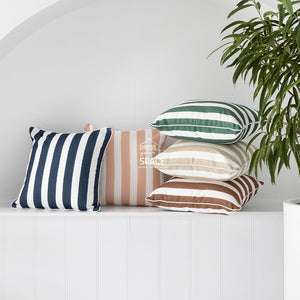 Daydream Stripe Cushion - Navy - Outdoor Cushion - Zaab