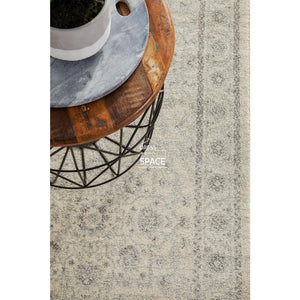 Evoke Winter White Runner Rug - Indoor Hallway Runner - Rug Culture