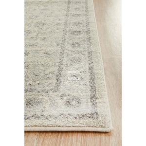 Evoke Winter White Runner Rug - Indoor Hallway Runner - Rug Culture