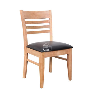 Flora Chair - Natural/Black PU - Indoor Dining Chair - DYS Indoor