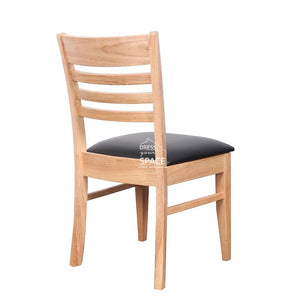 Flora Chair - Natural/Black PU - Indoor Dining Chair - DYS Indoor
