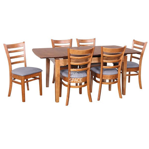 Florida Auto Extension Table & Beatrice Chairs - 7 Piece Dining Set - Indoor Setting - DYS Indoor