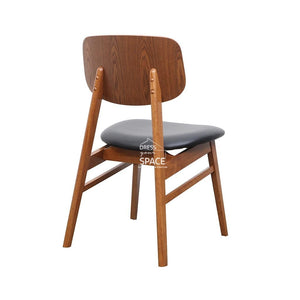 Gemma Chair - Teak/Black PU - Indoor Dining Chair - DYS Indoor