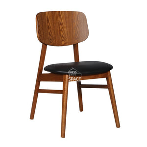 Gemma Chair - Teak/Black PU - Indoor Dining Chair - DYS Indoor