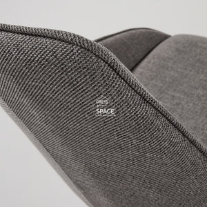 Haston Chair - Dark Grey Fabric - Indoor Dining Chair - La Forma