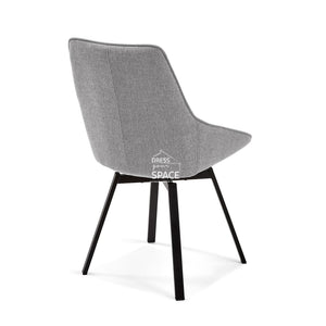 Haston Chair - Light Grey Fabric - Indoor Dining Chair - La Forma