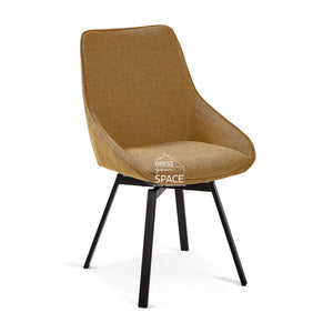 Haston Chair - Mustard Fabric - Indoor Dining Chair - La Forma